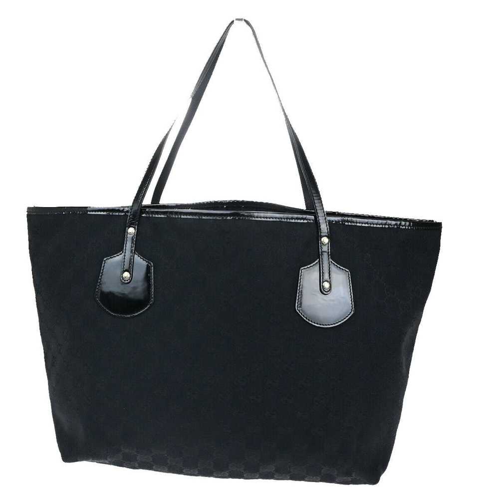 Gucci Gg Canvas Black Canvas Tote Bag (Pre-Owned) - image 2