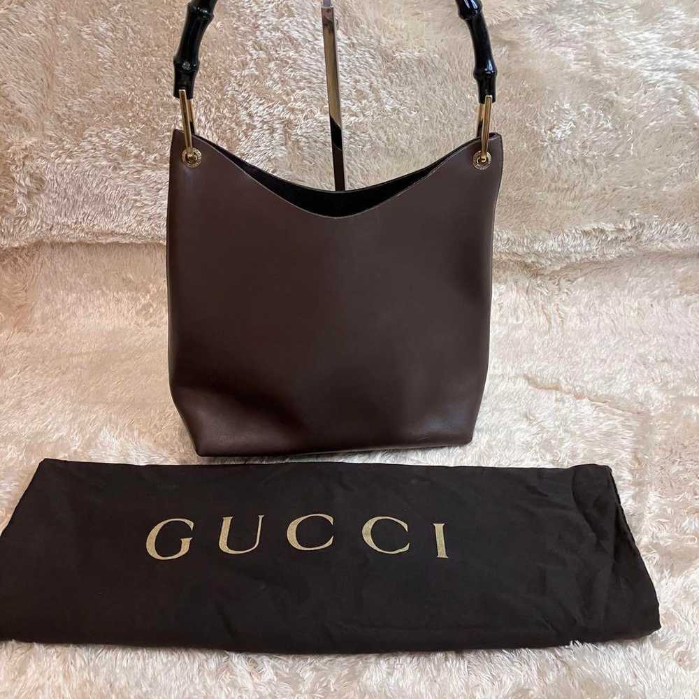 【Popular High-Quality Item】GUCCI Bamboo Leather S… - image 2