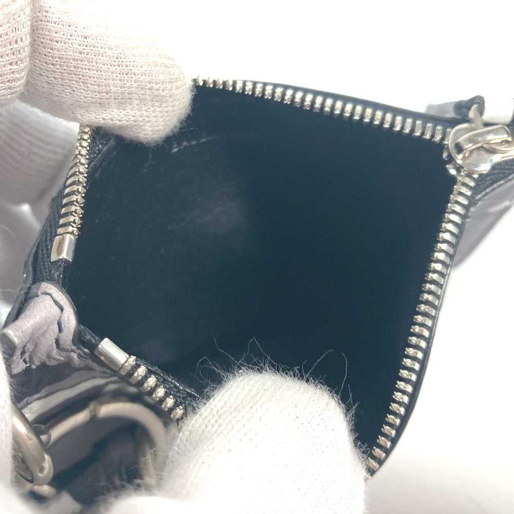 BALENCIAGA Coin case 594548 leather Black x silve… - image 11