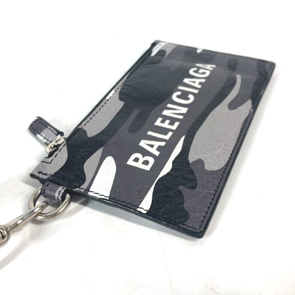 BALENCIAGA Coin case 594548 leather Black x silve… - image 3