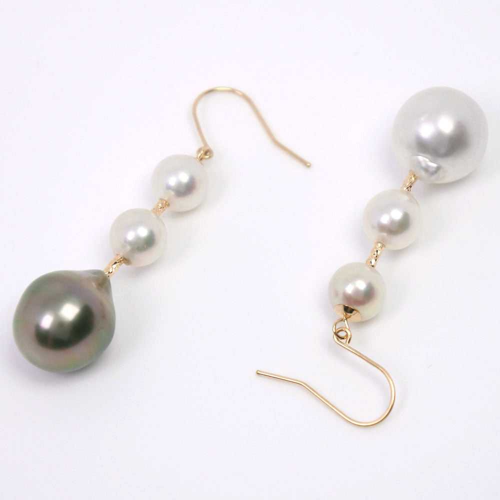 JEWELRY Pierce K18 Yellow Gold, Pearl gold Akoya … - image 4