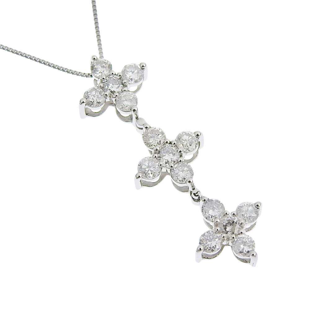 JEWELRY Necklace PtPlatinum, Diamond Silver Women… - image 1