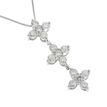 JEWELRY Necklace PtPlatinum, Diamond Silver Women… - image 1