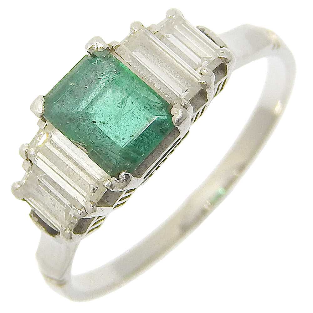 JEWELRY Ring PtPlatinum, Emerald, Diamond Silver … - image 1