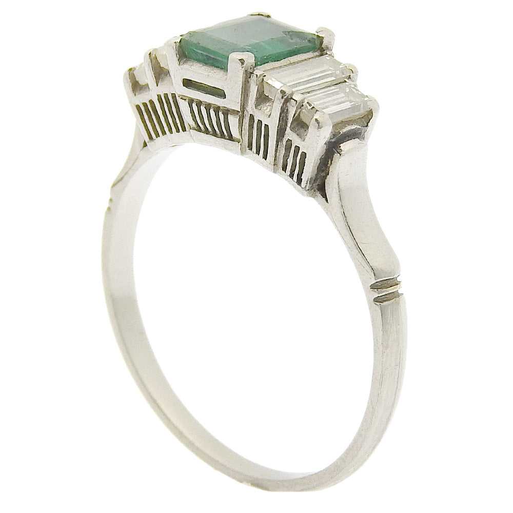 JEWELRY Ring PtPlatinum, Emerald, Diamond Silver … - image 3