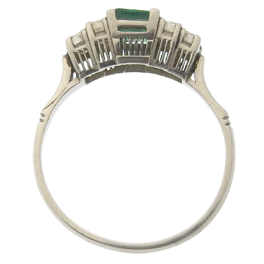 JEWELRY Ring PtPlatinum, Emerald, Diamond Silver … - image 5