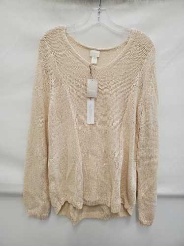 NWT Chico's WM's Sequin Shine Beige Knit Sweater S