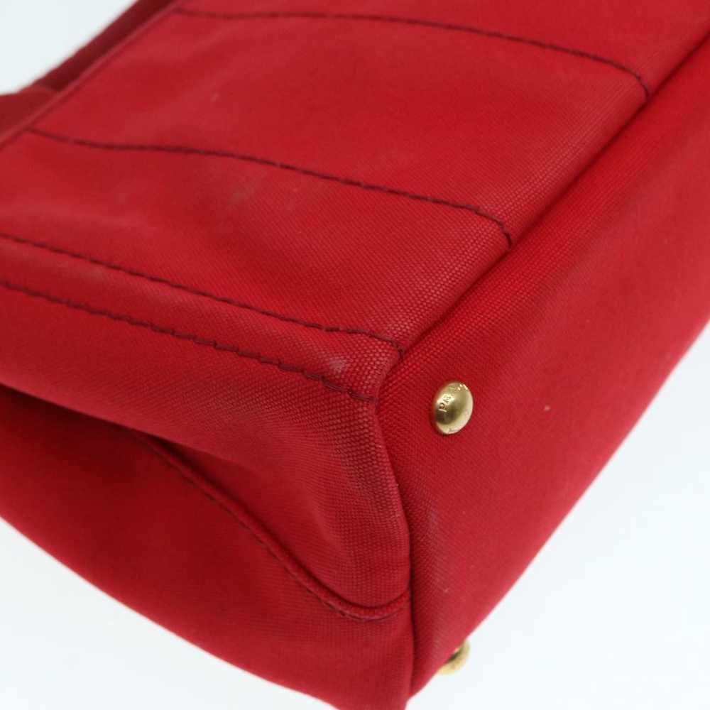 Prada Canapa Red Canvas Handbag (Pre-Owned) - image 12