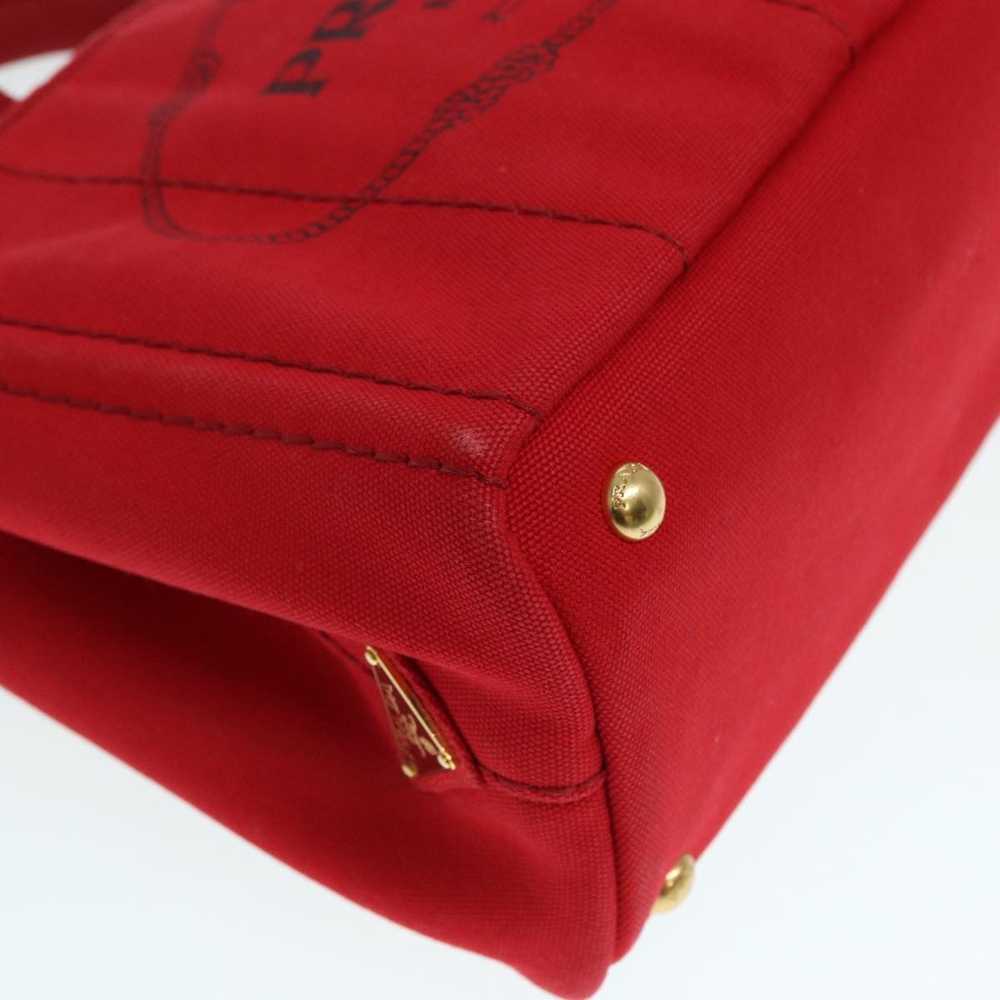 Prada Canapa Red Canvas Handbag (Pre-Owned) - image 5