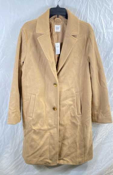 NWT Gap Womens Beige Wool Pockets Notch Lapel Long