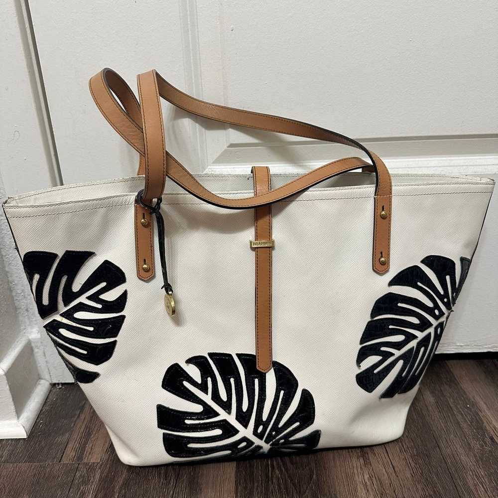 Brahmin White Monaco Tote - image 1