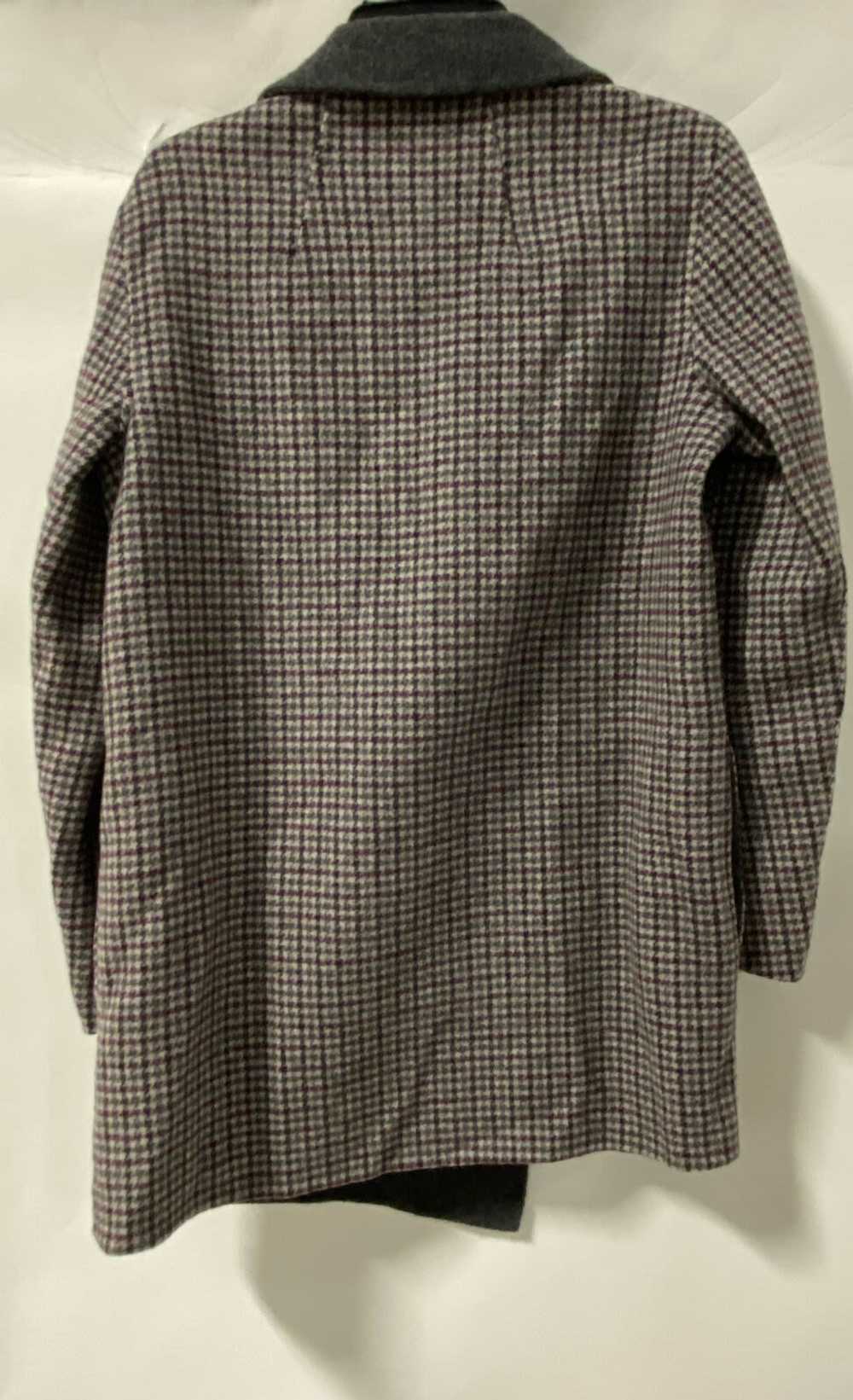 Theory Womens Brown Gray Houndstooth Long Sleeve … - image 2