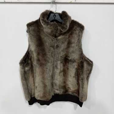 Coldwater Creek Faux Fur Vest Size 3X/24 - image 1