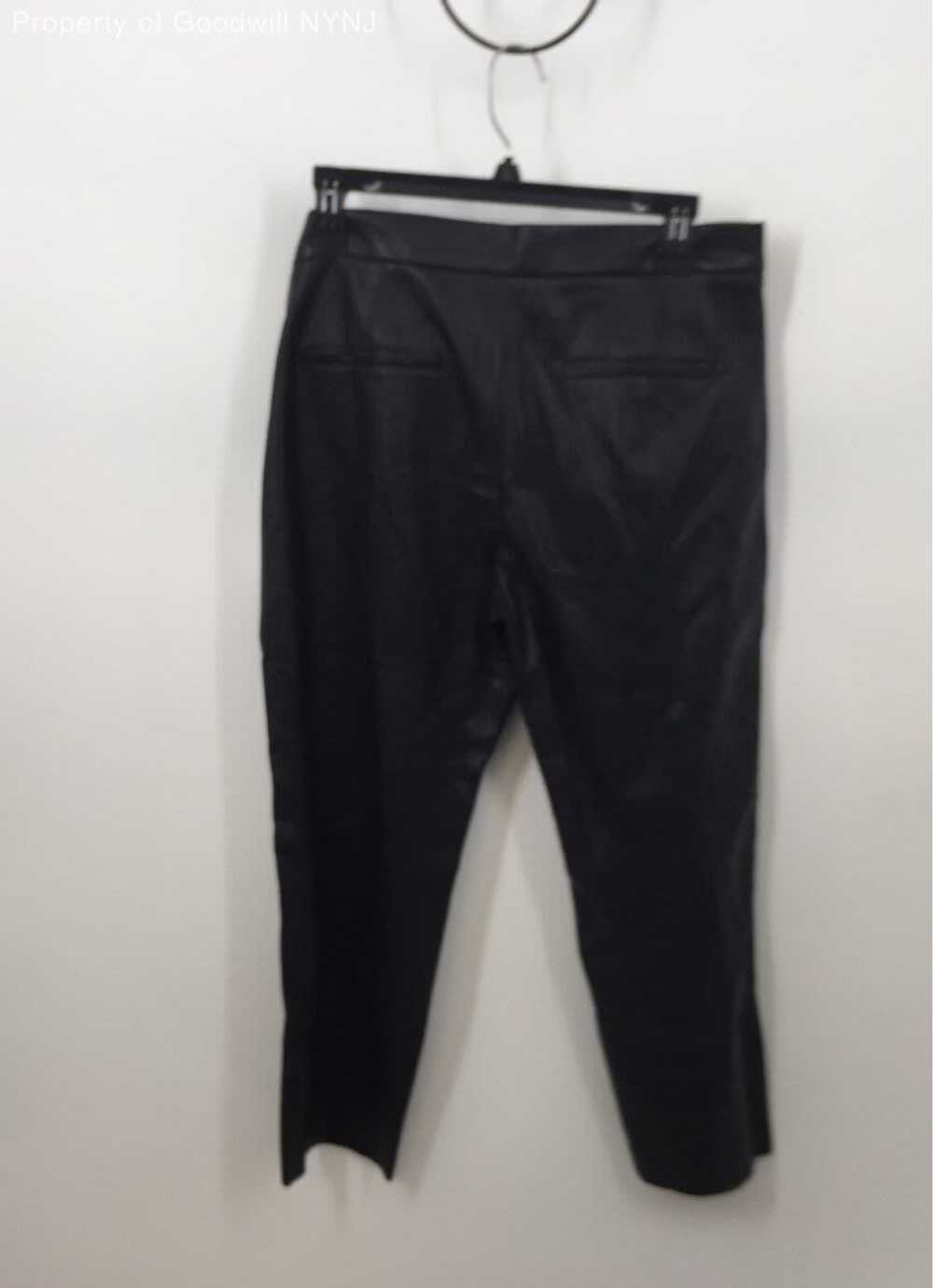 Zara Basic Women's Black Faux Leather Pants Size … - image 3