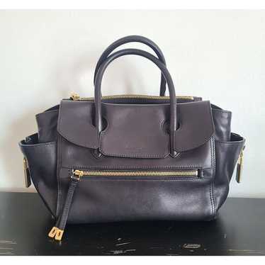 Salvatore Ferragamo Bag Black Leather Satchel Dou… - image 1