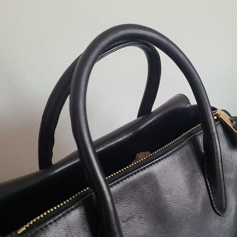 Salvatore Ferragamo Bag Black Leather Satchel Dou… - image 3