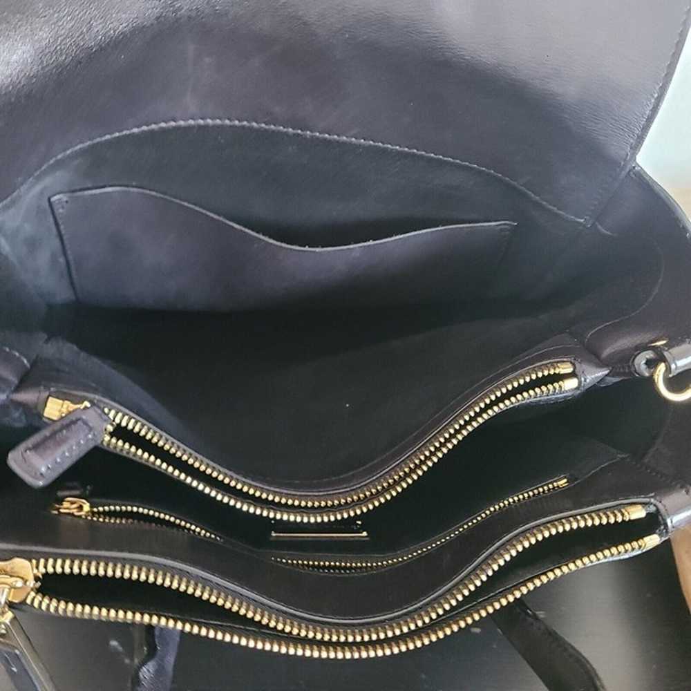 Salvatore Ferragamo Bag Black Leather Satchel Dou… - image 9