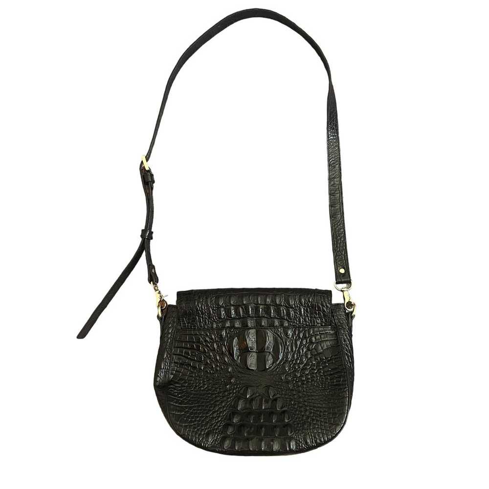 Brahmin Melbourne Black Croc Embossed Leather Cro… - image 7