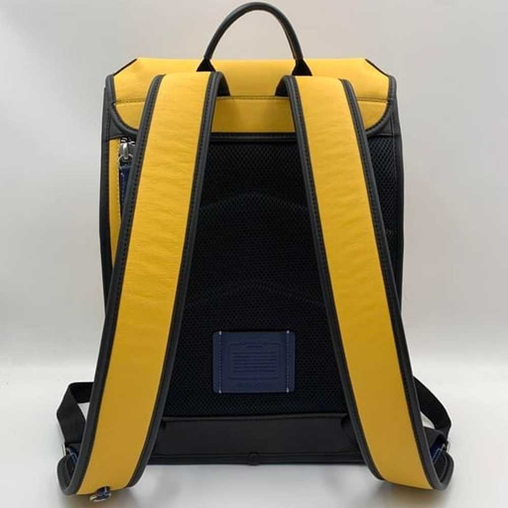 Coach Backpack League Flap Leather Yellow - image 10