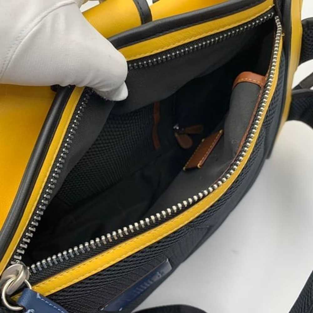 Coach Backpack League Flap Leather Yellow - image 4