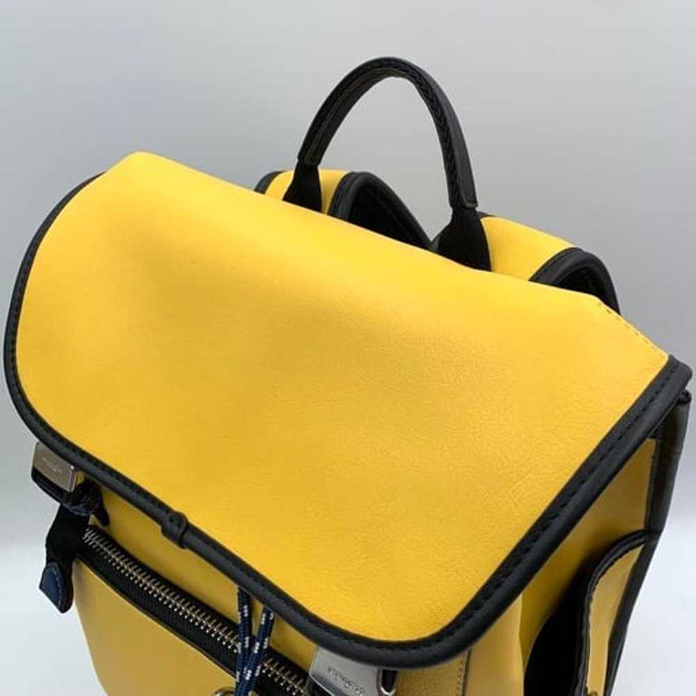 Coach Backpack League Flap Leather Yellow - image 6