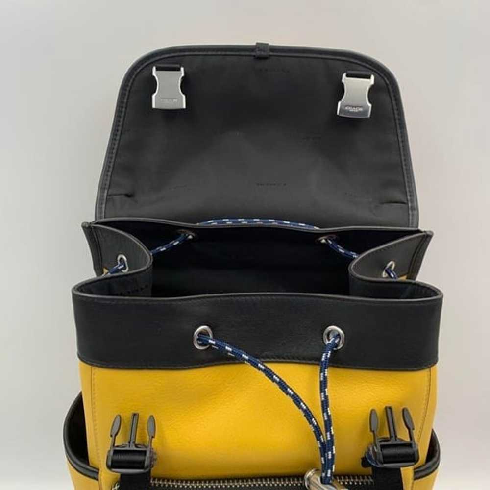 Coach Backpack League Flap Leather Yellow - image 9