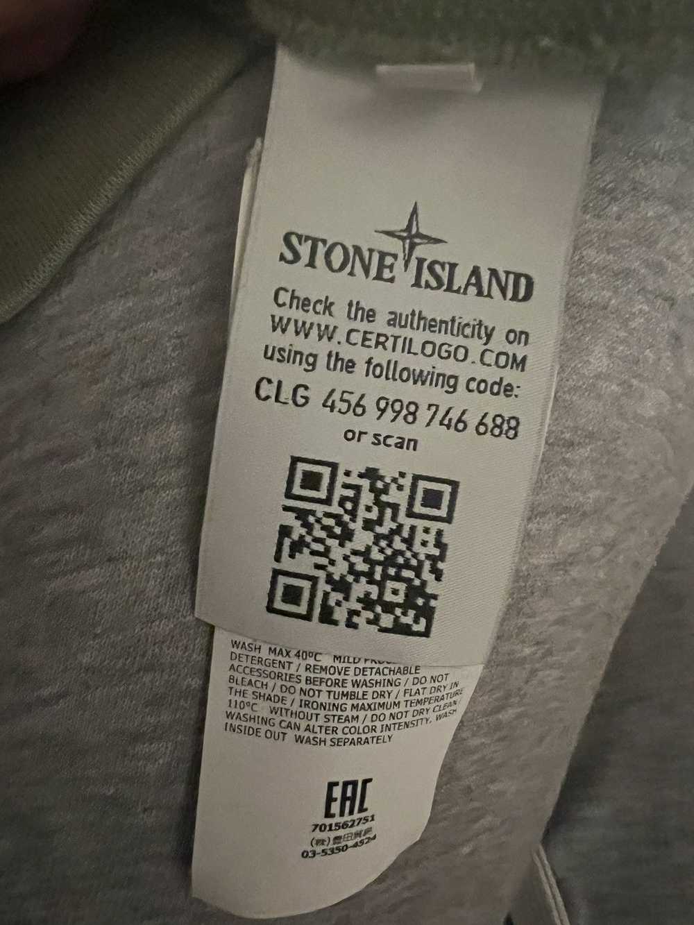 Stone Island STONE ISLAND COTTON FLEECE GARMENT D… - image 7