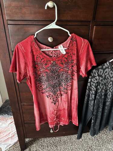 Affliction Affliction Y2K Amber Creek Lace Up Tee