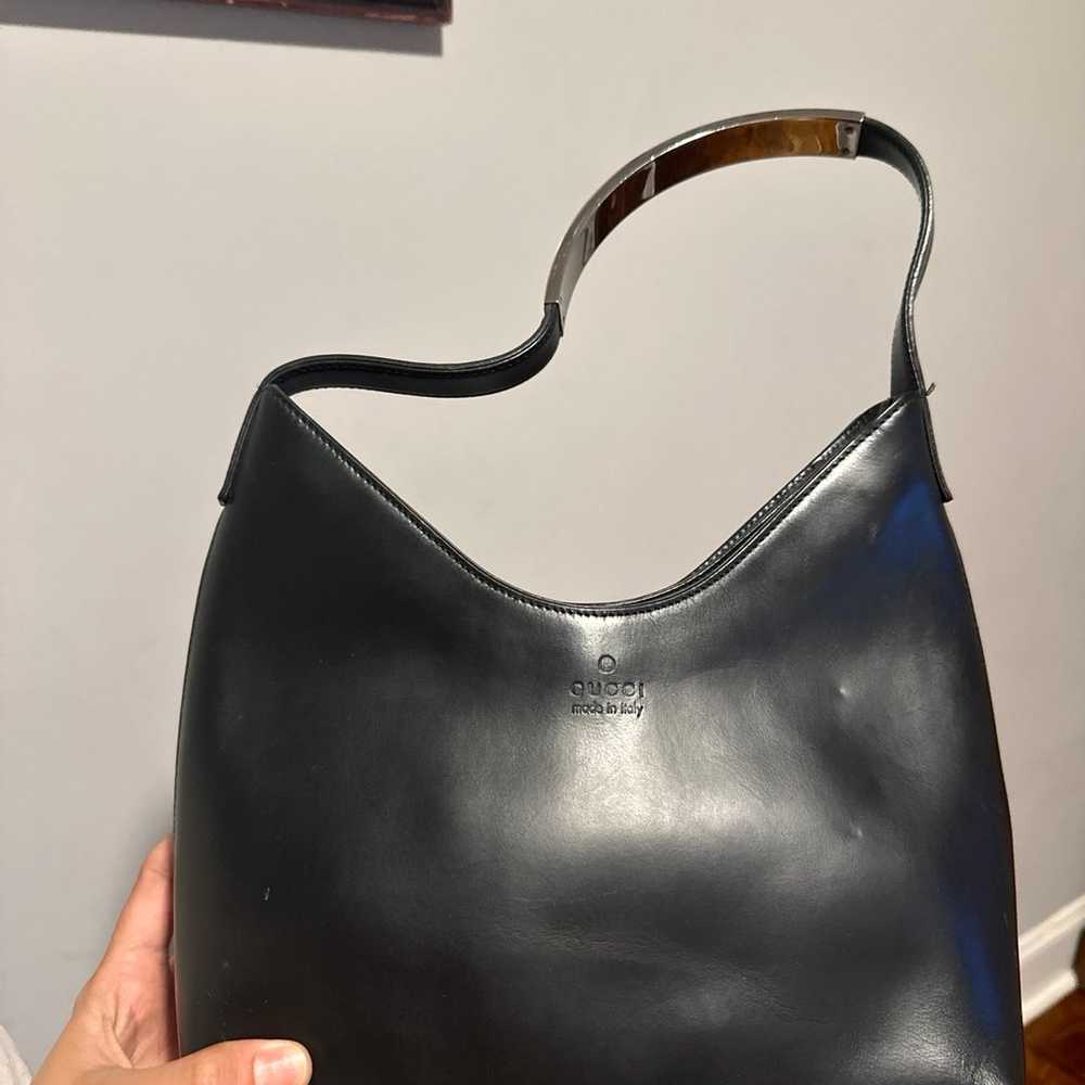 Vintage Gucci Leather Shoulder Bag - image 2