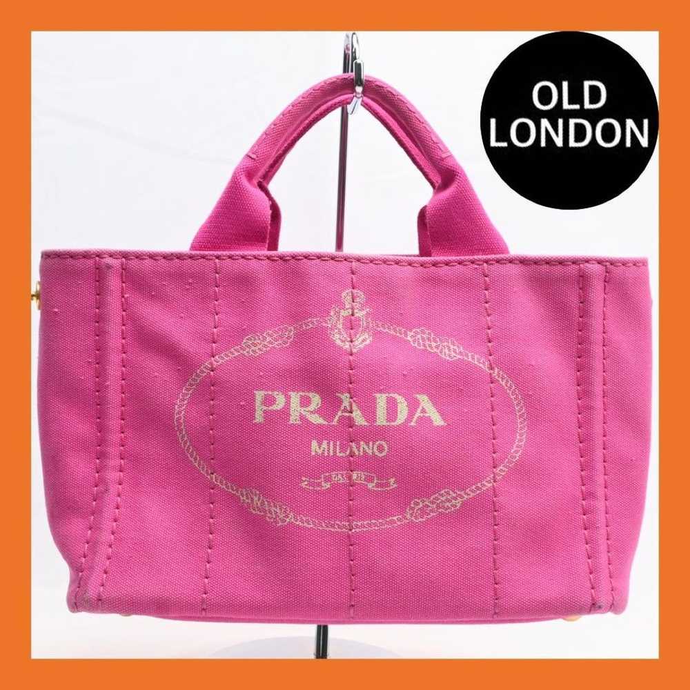 ★Excellent Condition★ Prada Canvas Handbag Pink - image 1