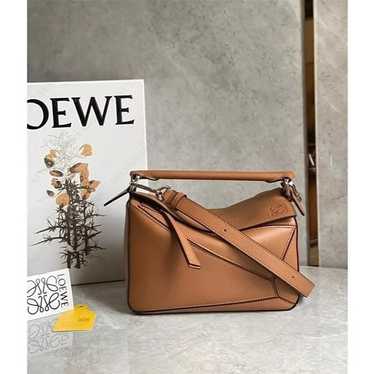 Loewe Puzzle Bag Leather Small Tan 2WAY Tote Bag H