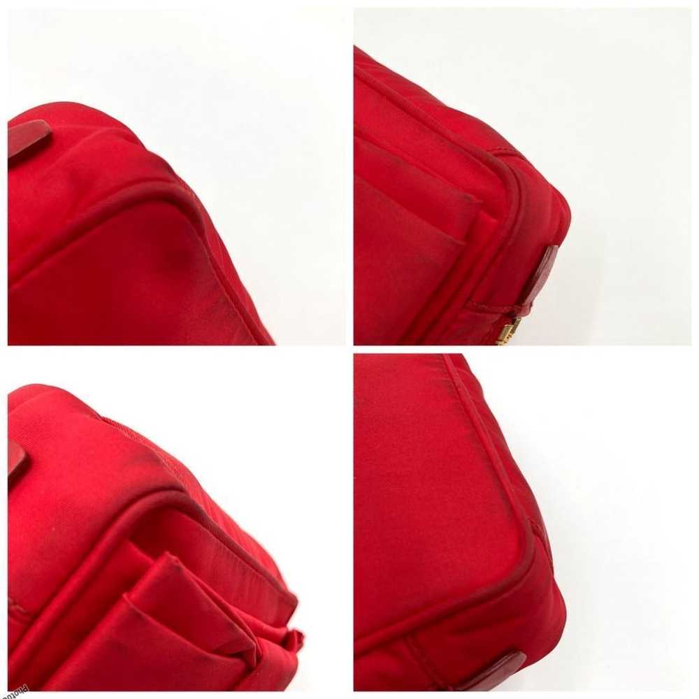 PRADA Shoulder Pouch Nylon Red Logo Ribbon 0926 - image 6