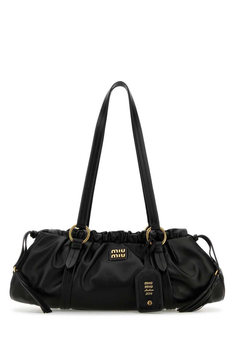 Miu Miu Black Leather Shoulder Bag - image 1