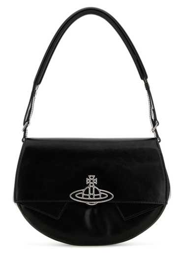 Vivienne Westwood Black Leather Sadie Shoulder Bag