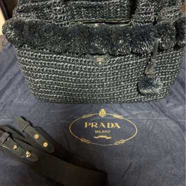 PRADA Raffia Basket Bag 2way