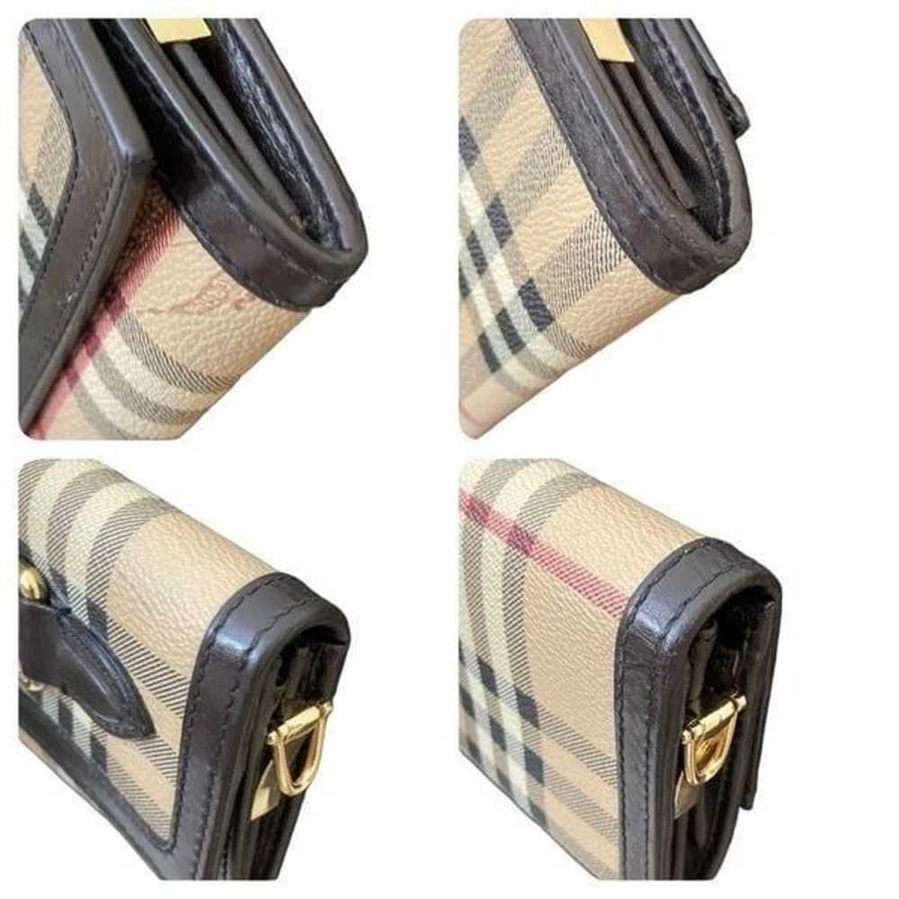 BURBERRY Nova Check Pvc Leather Wallet to Crossbo… - image 10