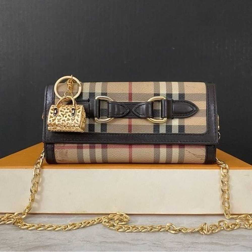 BURBERRY Nova Check Pvc Leather Wallet to Crossbo… - image 2