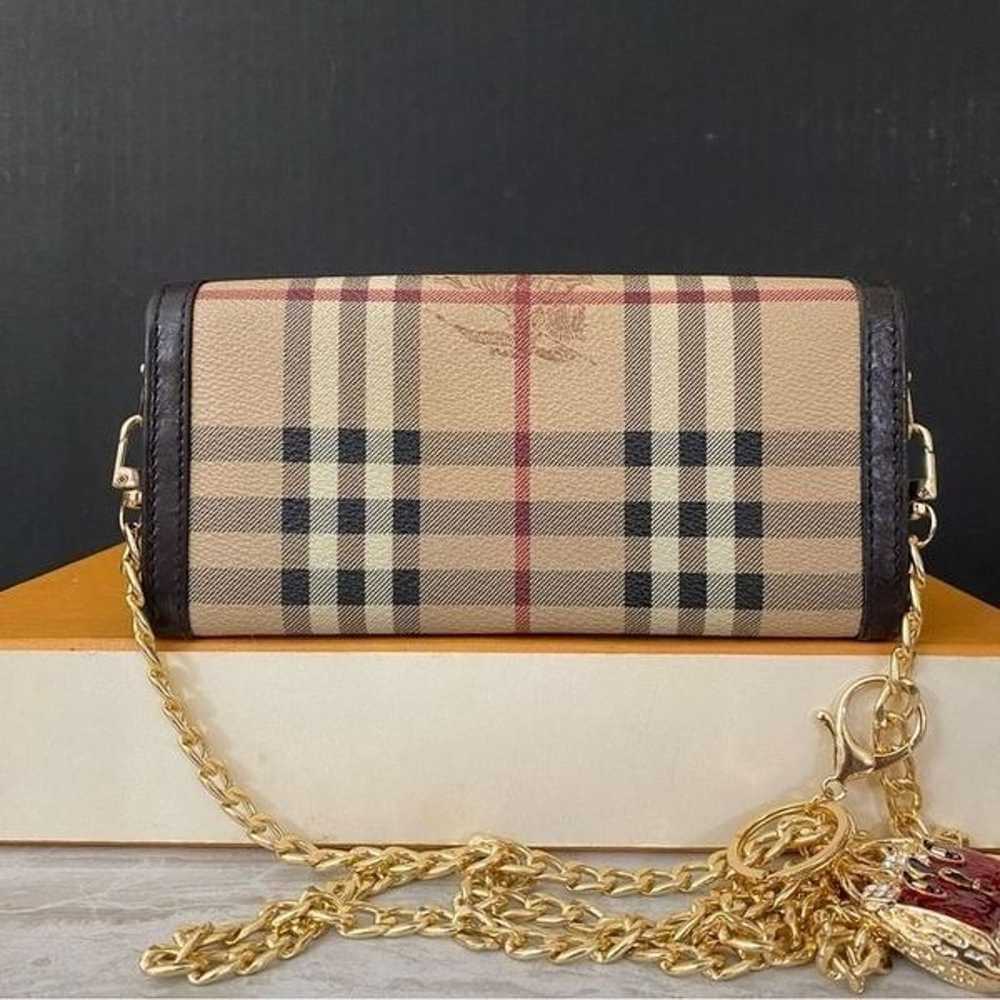 BURBERRY Nova Check Pvc Leather Wallet to Crossbo… - image 4