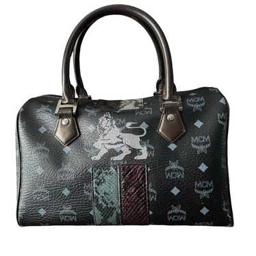 MCM Visetos Lion Princess Boston Handbag - image 1