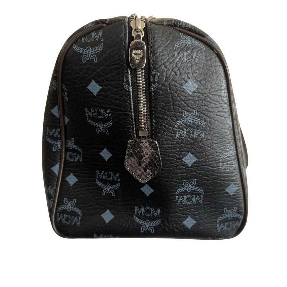 MCM Visetos Lion Princess Boston Handbag - image 5