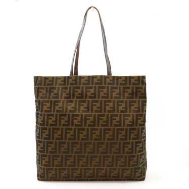 Bag Fendi Zucca Pattern Tote Shoulder Nylon Canva… - image 1