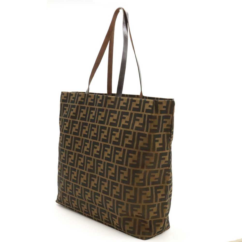 Bag Fendi Zucca Pattern Tote Shoulder Nylon Canva… - image 2