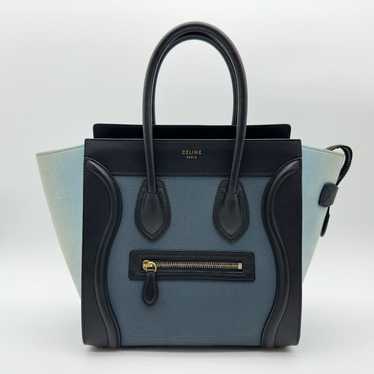 【Mint Condition】Celine Luggage Micro Shopper Navy… - image 1