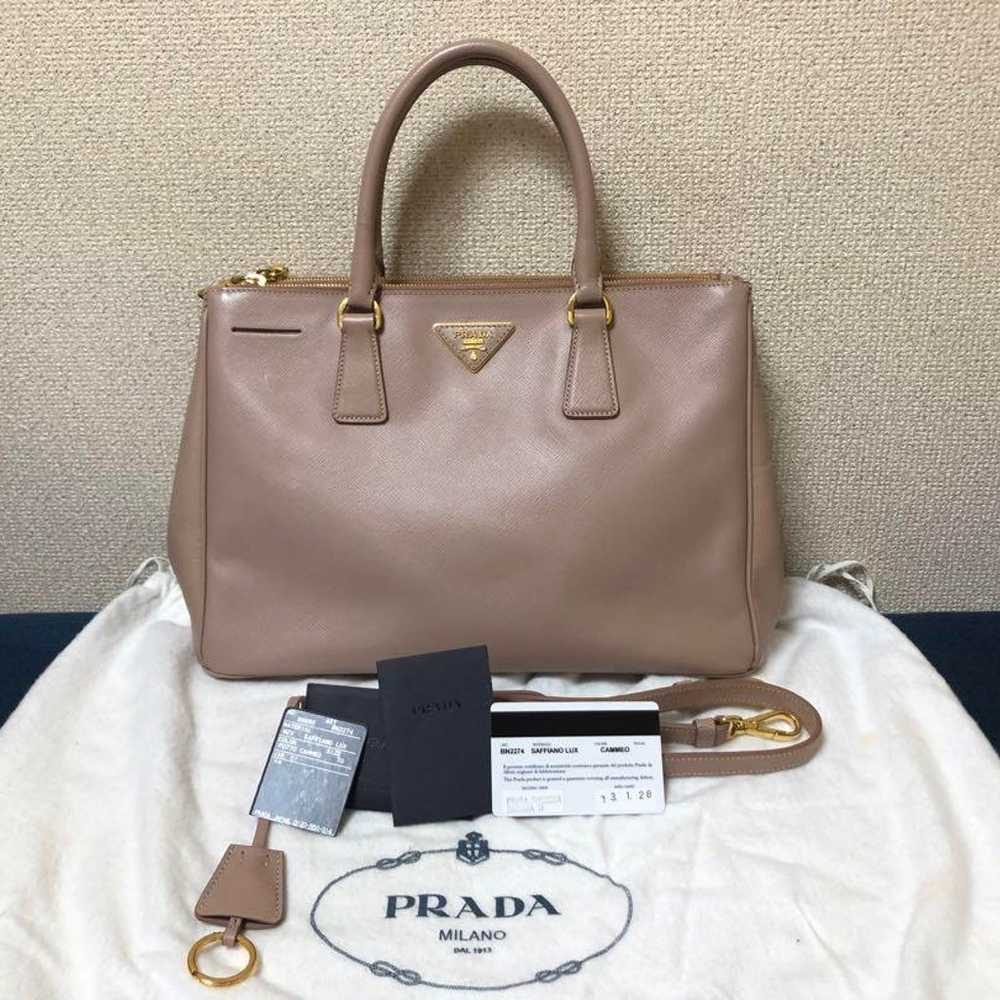 PRADA Saffiano Leather Shoulder Bag - image 1