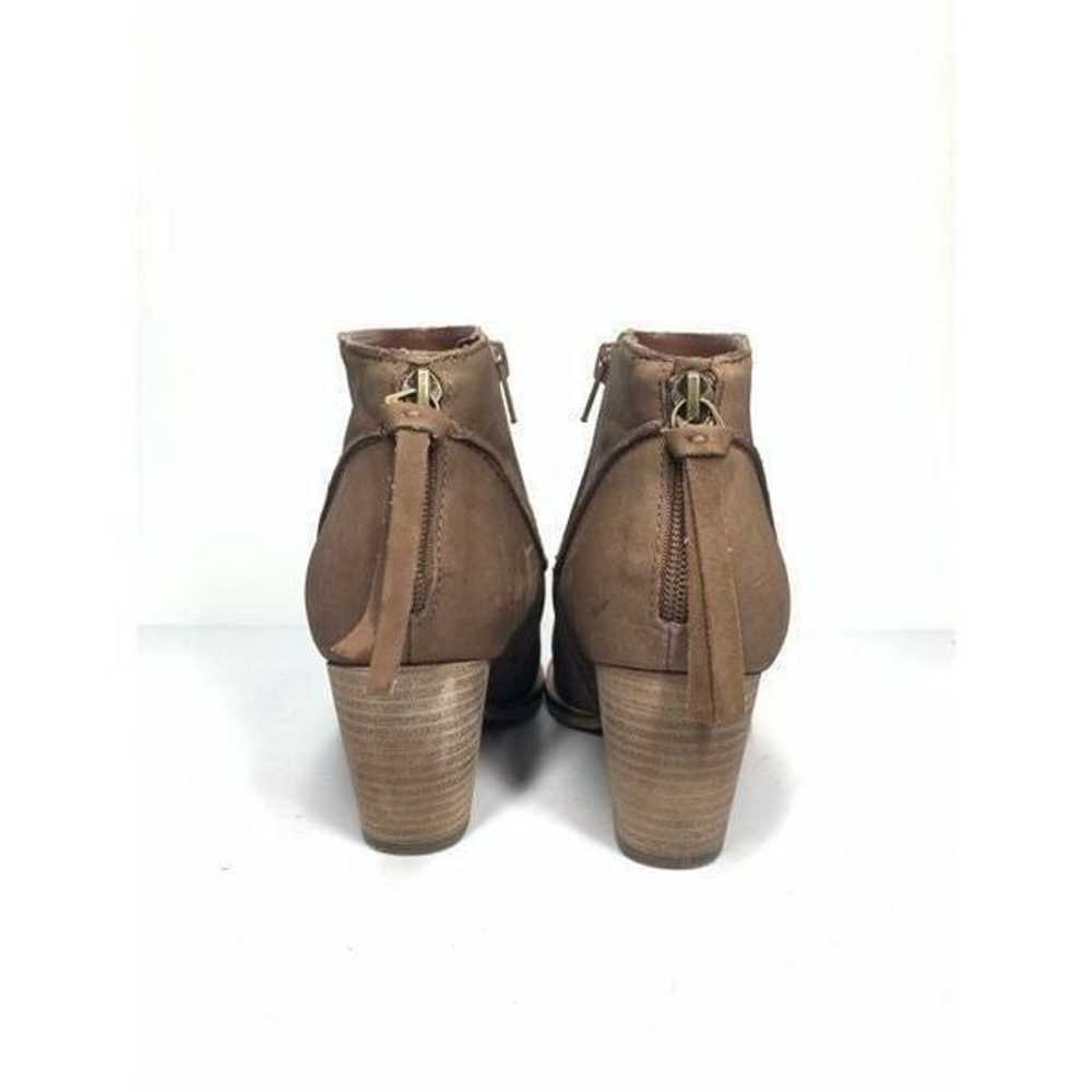 Crown Vintage Soft Brown Leather Ankle Bootie Boo… - image 6