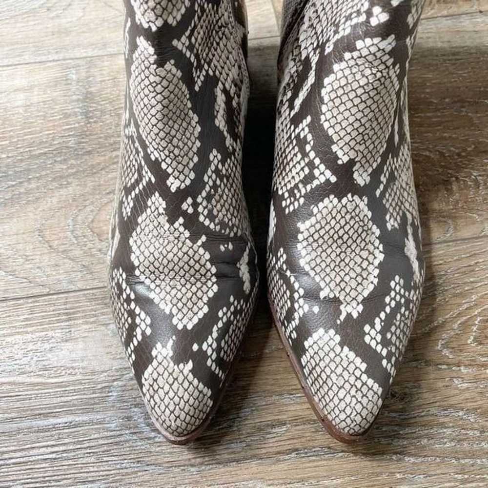 Bleecker & Bond Gwen Snakeskin leather Bootie Sz 9 - image 4