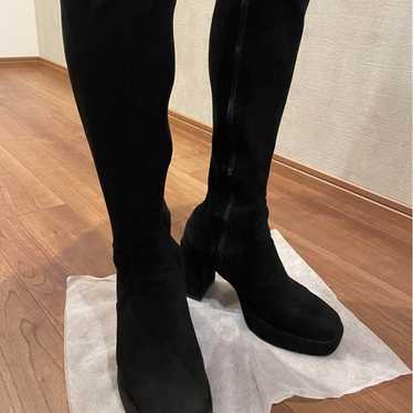 Black Suede Long Boots