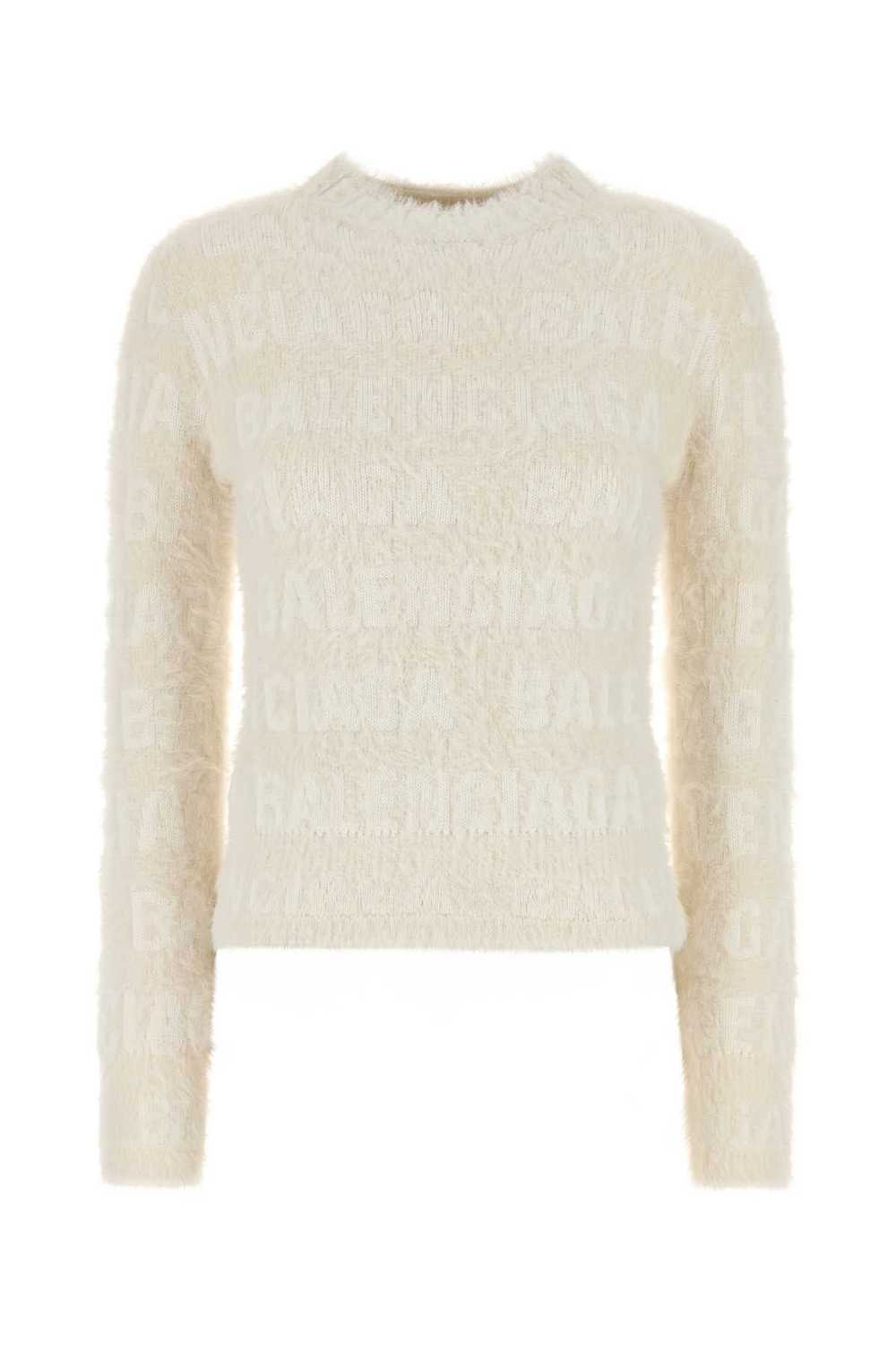 Balenciaga Ivory Wool Blend Sweater - image 1