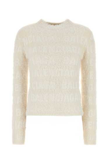 Balenciaga Ivory Wool Blend Sweater - image 1