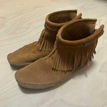 MINNETONKA Moccasin Fringe Short Boots